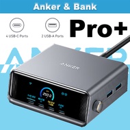 Anker Prime Pro+ 250W USB-C Charger, Ultra-Fast 6-Port GaN Charging Station, 2.26" LCD Display