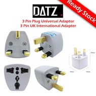 [Datz] Universal 3 Pin Plug Adaptor 2 Pin US EU UK Multi Pin 3 Pin 国际插头 Palam Penukaran - TV-UK3PinP
