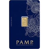 PAMP Suisse 1g Gold Bar (999.9)-Lady Fortuna