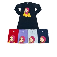 ✙Baju T-shirt Labuh Lengan Panjang Kanak-Kanak Perempuan GIRL