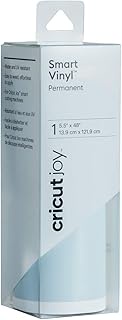 Cricut Smart Permanent Vinyl (5.5in x 48in, Powder Blue) for Joy machine - matless cutting for shape