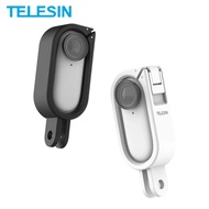 TELESIN Protective Frame Mount Quick Release installlation 1/4 Screw Hole Adjustable Angle Bracket for Insta360 Go2
