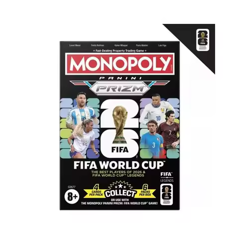 Genuine Panini Monopoly 2026 Fifa World Cup Prizm Soccer Trading Cards Official Licensed Blaster Box