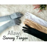 Allawi Umrah Hajj Gloves Cuff Long Sleeve T-Shirt Muslim Women 5 Fingers Plain Handsock Hand Sock Mu