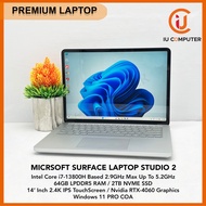 MICROSOFT SURFACE LAPTOP STUDIO 2 INTEL CORE I7-13800H UP TO 64GB OB 2TB NVME SSD RTX-4060 USED REFU