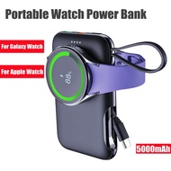 7atw 2 in 1 Portable Watch Power Bank For Galaxy Watch Charger Mobile Phone External Battery Mini Powerbank Auxiliary BatteryPower Banks