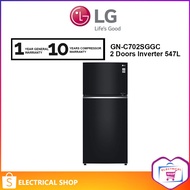 LG 2 Door Fridge 547L GN-C702SGGC Inverter Top Freezer GNC702SGGC Peti sejuk 冰箱