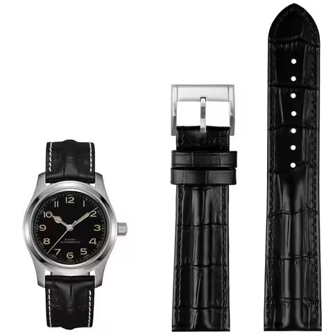 Genuine Leather Watchband For Hamilton Khaki Field Jazz H70605731/H32705521 Men's Cowhide Watch Band