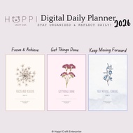 [Happi] Perancang Harian Digital 2026 | Digital Monthly & Daily Planner, Notes | Calming Minimalist