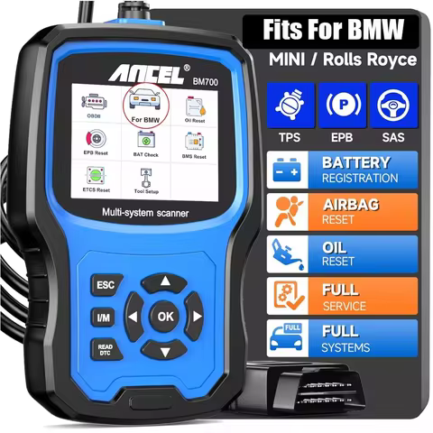 ANCEL BM700 Pro Battery Registration Tool Fits for BMW Diagnostic Injector Coding Car Full System OB