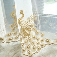 Window Embroidered Mesh Curtains Mesh Curtains Thin fabric feather curtains living room living room 