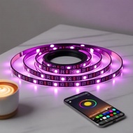 RGB LED TV Backlight Strip Light with Music Sync, 5V USB, App & Remote Control for Festive Home Deco