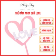 10 LOVE mica cards to decorate cakes and birthday cakes