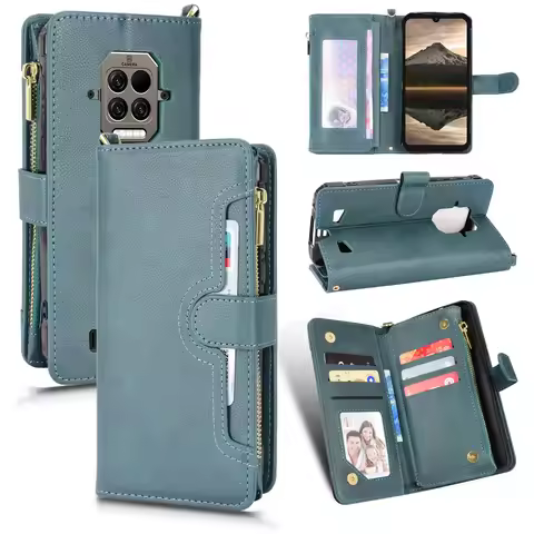 Wallet Zipper Flip Leather Case For Doogee S97 S96 S88 S86 X96 Pro Plus Cases Card Slot Lanyard Zipp