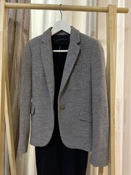 【2.5折】Zara 摩洛哥製｜灰色毛料西裝外套/女XS