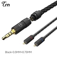 TRN T2 Pro Earphone Cable With 2PIN 0.75mm 0.78mm CPin MMCX Connectors 16 Core Replacement Headphone