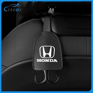 Ciscos Leather Car Seat Back Multifunctional Hook Car Interior Accessories For Honda Vezel Fit Civic Jazz City