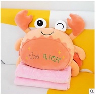 Gối Mền Cua Gấu Bông Kèm Mền 3 IN 1