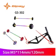 GIPSY 302  Front Fork Carbon Bike Frame Wheelset Hub Lock Screw M5*102/120mm Sliding Scooter Titaniu