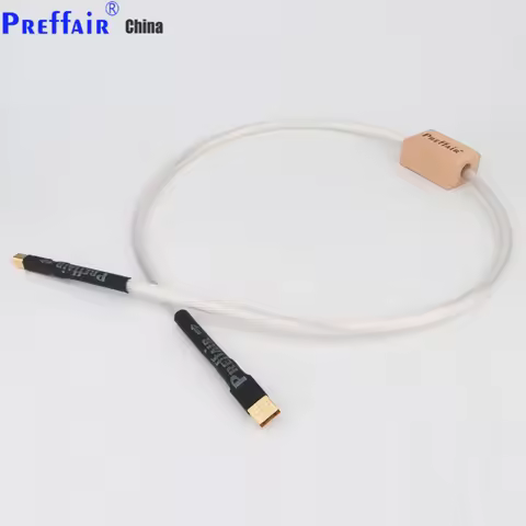 Preffair 12 Core OCC Silver Plated USB Cable Audiophile USB AB A-B DAC Gold Plating DAC Decoder Prin