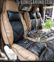 Sarung jok mobil truk dyna 130ht Bonus sarung stir - dyna dutro - Hino Dutro - Sarung jok mobil truk