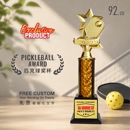 [Pickleball Trophy] Pickleball Award Sport Trophy. Trophy Award Piala Pusingan Pickleball Piala Pick