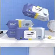 80pcs Kitchen Cleaning Wipes (Large) -  Degreasing Wipes for Stove, Stain Removal | Tisu Basah Dapur