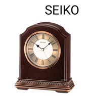 SEIKO Brown Alarm Table Clock With Beep Alarm QXE018B(kayu)