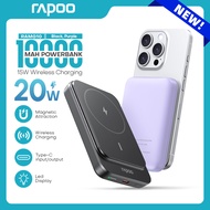 Rapoo RAMG10 Magnetic Powerbank 10000mAh  Fast Charger Magsafe Power bank Mini Original Pocket power