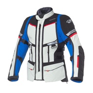Clover GTS-5 WP Motorcycle  Adventure-Touring Jacket - Blue/Grey