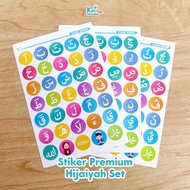 Premium Hijaiyah Word Sticker Package 3 Sheets Waterproof Arabic Letter Sticker Waterproof Sticker