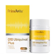 PrimeVite Q10 Ubiquinol Plus With L-Arginine and L-Citrulline (30 Softgels)