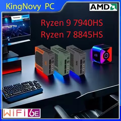 Topton Mini PC Gamer AMD Ryzen 9 8945HS/7940HS/8845HS USB4 Dual LAN 2xDDR5 PCIe4.0 Windows 11 pro Mi