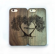 客制實木情侶手機殼,iPhone三星手機殼,情侶手機殼,連理枝