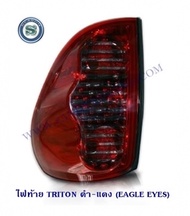 ไฟท้าย MITSUBISHI TRITON 2005-2013 สีดำ-แดง (EAGLE EYES) มิตซูบิชิ ไทรตัน 2005-2013