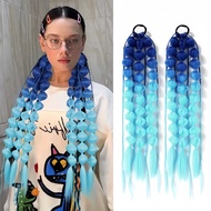 Colorful Wig Braids Ponytail Bubble Braids Twist Braids Bloom Braids Colorful Gradient Braids Childr