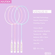 MAXX VENUS III BADMINTON RACKET (100% ORIGINAL) (Pink / Purple / White / Mint)