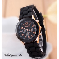 2023 Fashion GENEVA Geneva silicone watch fashion ladies watch triple eye drill women's watch waterproof