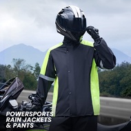 WUUYang ชุดสำหรับการขี่จักรยานเสื้อกันฝนสำหรับผู้ชาย,เสื้อกันฝนกางเกงและฮู้ดสำหรับขับขี่รถจักรยานยนต์ชุดกันฝนเรืองแสงมาพร้อมกับผ้ากันน้ำ