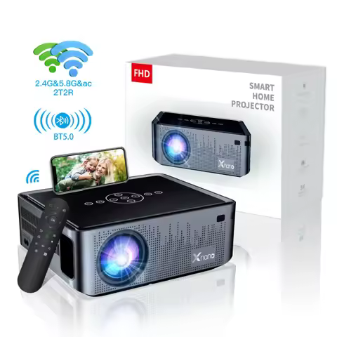 Yinzam X1 Pro Video Projector 4K 8K Android 9.0 400 ANSI Home Cinema Projectors 2GB 16GB Voice Contr