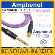 SOMMER STAGE 22 1/4Inch (6.3mm TS to RCA) Amphenol Jack