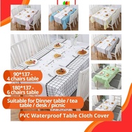 Table Cloth Plastic PVC Tablecloth Alas Kain Meja Makan Ruang Tamu Pengantin Cantik Murah 4 6 Kerusi