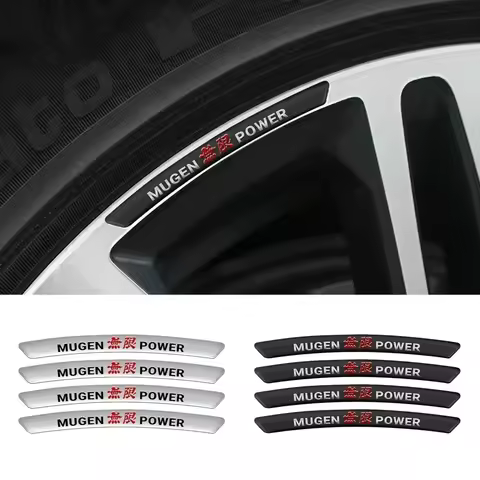 4pcs Aluminum Mugen Logo Car Wheel Rim Hub Sticker Car Decoration For Honda Civic Accord Jazz CRV HR