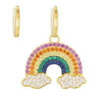 APM Monaco asymmetric earrings colorful design sense rainbow earrings earrings silver jewelry 520 gi