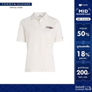 Tommy Hilfiger เสื้อโปโล ผู้หญิง รุ่น WW0WW47313 YA8 - สีขาว ทรง Regular