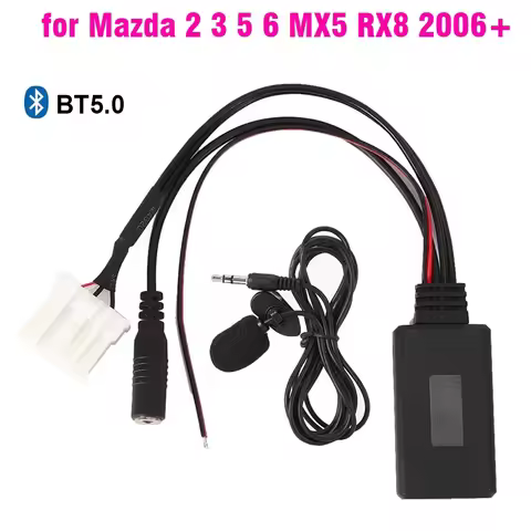 Car bluetooth AUX Adapter Wireless Radio Stereo Microphone For for Mazda 2 3 5 6 MX5 RX8 CX7 2006 20