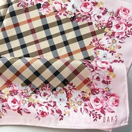 DAKS Vintage Handkerchief Pocket Square Floral 21 x 20.5 inches