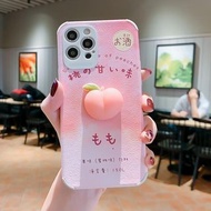 日系立體屁股桃子適用于蘋果12ProMax手機殼X/XR網紅限量版11粉色少女心iphone8plus