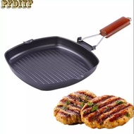 Square grill pan teflon BBQ pan Grilled Satay Versatile