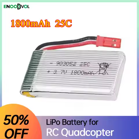 NEW 903052 Battery 3.7V 1800mah 25C HQ859B JST Plug Lipo Battery for RC Quadcopter Drone H11D H11C T